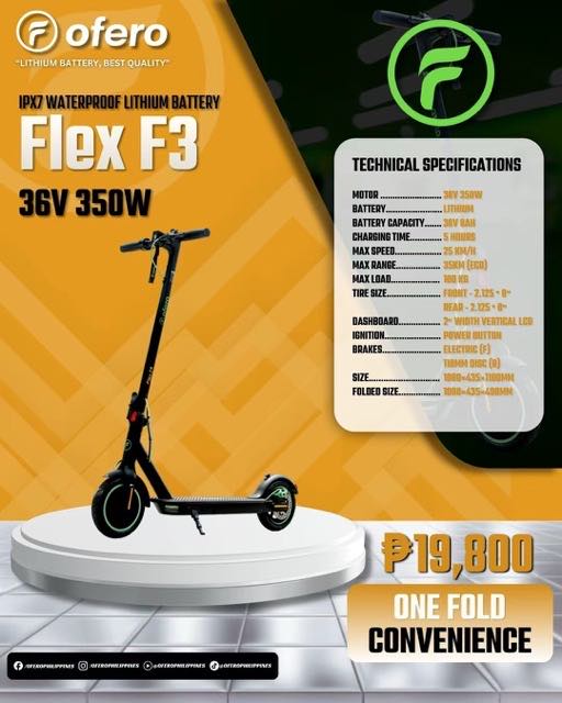 Ofero Flex F3 electric scooter for Ofero electric bike Philippines Electric Bike Route Planning guide in Paranaque